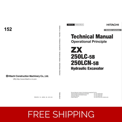 HITACHI ZX250LC-5B, ZX250LCN-5B TECHNICAL MANUALS